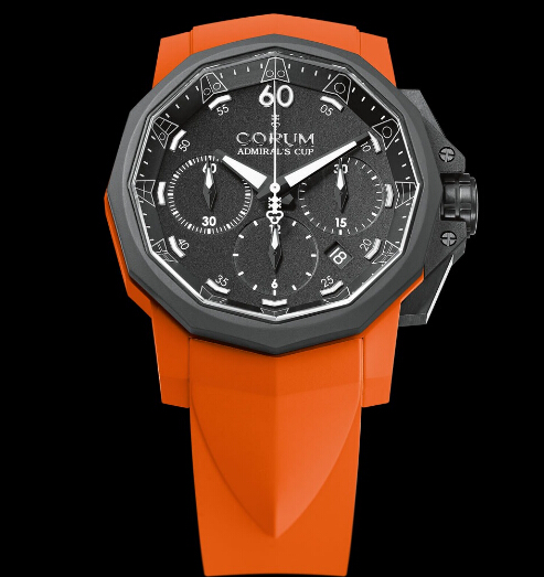 Corum Admiral's Cup Challenger 44 Chrono Rubber Orange Vulcanized Rubber watch REF: 753.814.02/F374 AN21 Review